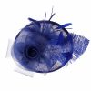 Something-Blue Accessories | Women’s Sinamay With Flower/Faux Feather Kentucky Derby Saucer Hats/Fascinators With Clip Pearl Pink – Womens