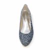 Something-Blue Accessories | Women’s Wedding Shoes Glitter Flat Heel Wedding Flats Bridesmaid Shoes Junior Bridesmaid Shoes Wedding Party Shoes Blue – Womens