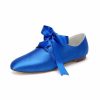 Something-Blue Accessories | Women’s Wedding Shoes Satin Flat Heel Round Toe Wedding Flats Casual Vintage Simple Wedding Shoes Ivory – Womens