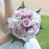 Wedding Flowers | 1 PC Artificial Wedding Flowers Round Silk Roses Bridesmaid Bouquets As Picture – Womens