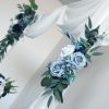 Wedding Flowers | 2 PCS Artificial Wedding Flowers Silk Roses Decorations Blue – Womens