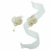 Wedding Flowers | 2 PCS Artificial Wedding Flowers Silk Roses Groom/Groomsman Boutonniere/Wrist Corsage White – Womens