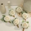 Wedding Flowers | 6 PCS Artificial Wedding Flowers Silk Roses Bridesmaid Wedding Flower Packages Beige – Womens