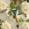 Wedding Flowers | 6 PCS Artificial Wedding Flowers Silk Roses Bridesmaid Wedding Flower Packages Beige – Womens