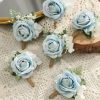 Wedding Flowers | 6 PCS Artificial Wedding Flowers Silk Roses Bridesmaid Wedding Flower Packages Blue – Womens