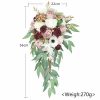 Wedding Flowers | Artificial Wedding Flowers Cascade Silk Anemone Bridal Bouquets Burgundy – Womens