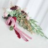 Wedding Flowers | Artificial Wedding Flowers Cascade Silk Anemone Bridal Bouquets Burgundy – Womens