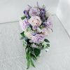 Wedding Flowers | Artificial Wedding Flowers Cascade Silk Roses Bridal Bouquets Purple – Womens