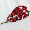 Wedding Flowers | Artificial Wedding Flowers Cascade Silk Roses Bridal Bouquets Red – Womens