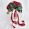 Wedding Flowers | Artificial Wedding Flowers Cascade Silk Roses Bridal Bouquets Red – Womens