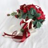 Wedding Flowers | Artificial Wedding Flowers Cascade Silk Roses Bridal Bouquets Red – Womens