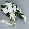 Wedding Flowers | Artificial Wedding Flowers Cascade Silk Roses Bridal Bouquets White – Womens