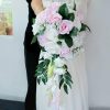 Wedding Flowers | Artificial Wedding Flowers Cascade Silk Roses Bridal Bouquets White – Womens