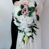 Wedding Flowers | Artificial Wedding Flowers Cascade Silk Roses Bridal Bouquets White – Womens