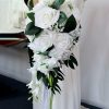 Wedding Flowers | Artificial Wedding Flowers Cascade Silk Roses Bridal Bouquets White – Womens