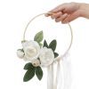 Wedding Flowers | Artificial Wedding Flowers Hoop Silk Roses Bridesmaid Bouquets White – Womens