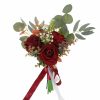 Wedding Flowers | Artificial Wedding Flowers Nosegay Silk Flower Roses Bridesmaid/Bridal Bouquets Burgundy – Womens