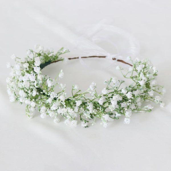 Wedding Flowers | Artificial Wedding Flowers PU/PE Baby’s Breath Flower Girl Flower Crowns White – Womens