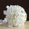 Wedding Flowers | Artificial Wedding Flowers Round PE Bridesmaid Bouquets White – Womens