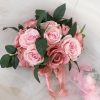 Wedding Flowers | Artificial Wedding Flowers Round Polyester Bridesmaid Bouquets Pink – Womens