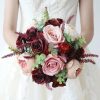 Wedding Flowers | Artificial Wedding Flowers Round Silk Bridesmaid Bouquets Red – Womens