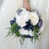 Wedding Flowers | Artificial Wedding Flowers Round Silk Dahlia Bridesmaid Bouquets Dark Navy – Womens