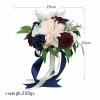 Wedding Flowers | Artificial Wedding Flowers Round Silk Dahlia Bridesmaid/Bridal Bouquets Blue – Womens