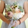 Wedding Flowers | Artificial Wedding Flowers Round Silk Roses Bridal Bouquets As Picture – Womens