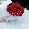 Wedding Flowers | Artificial Wedding Flowers Round Silk Roses Bridal Bouquets Red – Womens