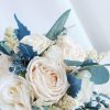 Wedding Flowers | Artificial Wedding Flowers Round Silk Roses Bridesmaid Bouquets Blue – Womens