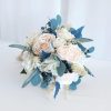 Wedding Flowers | Artificial Wedding Flowers Round Silk Roses Bridesmaid Bouquets Blue – Womens