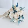 Wedding Flowers | Artificial Wedding Flowers Round Silk Roses Bridesmaid Bouquets Blue – Womens