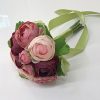 Wedding Flowers | Artificial Wedding Flowers Round Silk Roses Bridesmaid Bouquets Pink – Womens