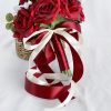 Wedding Flowers | Artificial Wedding Flowers Round Silk Roses Bridesmaid Bouquets Red – Womens