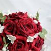 Wedding Flowers | Artificial Wedding Flowers Round Silk Roses Bridesmaid Bouquets Red – Womens