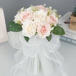 Wedding Flowers | Artificial Wedding Flowers Round Silk Roses Bridesmaid/Bridal Bouquets Pink – Womens