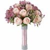 Wedding Flowers | Artificial Wedding Flowers Round Silk Roses Bridesmaid/Bridal Bouquets Pink – Womens