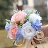 Wedding Flowers | Artificial Wedding Flowers Round Silk Roses/Baby’s Breath Bridesmaid Bouquets Blue – Womens