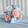 Wedding Flowers | Artificial Wedding Flowers Round Silk Roses/Baby’s Breath Bridesmaid Bouquets Blue – Womens