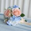 Wedding Flowers | Artificial Wedding Flowers Round Silk Roses/Baby’s Breath Bridesmaid Bouquets Blue – Womens