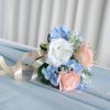 Wedding Flowers | Artificial Wedding Flowers Round Silk Roses/Baby’s Breath Bridesmaid Bouquets Blue – Womens