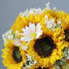 Wedding Flowers | Artificial Wedding Flowers Round Silk Sunflower Bridesmaid Bouquets Yellow – Womens