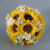 Wedding Flowers | Artificial Wedding Flowers Round Silk Sunflower Bridesmaid Bouquets Yellow – Womens