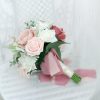 Wedding Flowers | Artificial Wedding Flowers Round Silk/Foam Roses Bridesmaid/Bridal Bouquets Pink – Womens