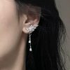 Wedding & Party Jewelry | Charming Tassels/Rhinestone Drop Earrings Silver – Womens