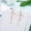 Wedding & Party Jewelry | Charming Tassels/Rhinestone Drop Earrings Silver – Womens