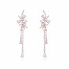 Wedding & Party Jewelry | Charming Tassels/Rhinestone Drop Earrings Silver – Womens