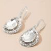 Wedding & Party Jewelry | Classic Cubic Zirconia Drop Earrings As The Picture – Womens