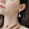 Wedding & Party Jewelry | Classic Cubic Zirconia Drop Earrings As The Picture – Womens