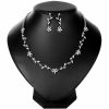 Wedding & Party Jewelry | Classic Cubic Zirconia Flower Earrings Necklace Jewelry Sets As Picture – Womens